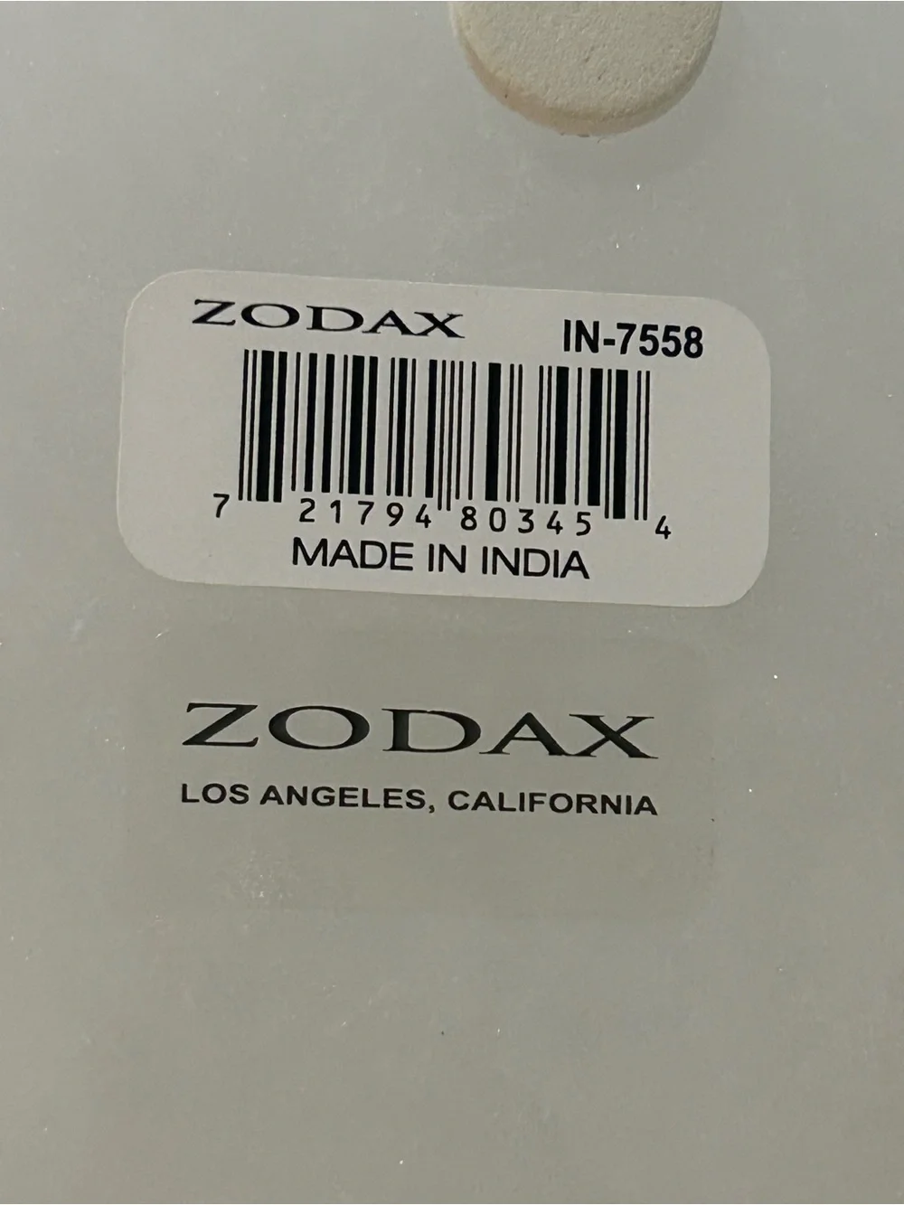 Zodax Bennour Alabaster Coasters Set of 4 4” white marbled organic India IN-7558